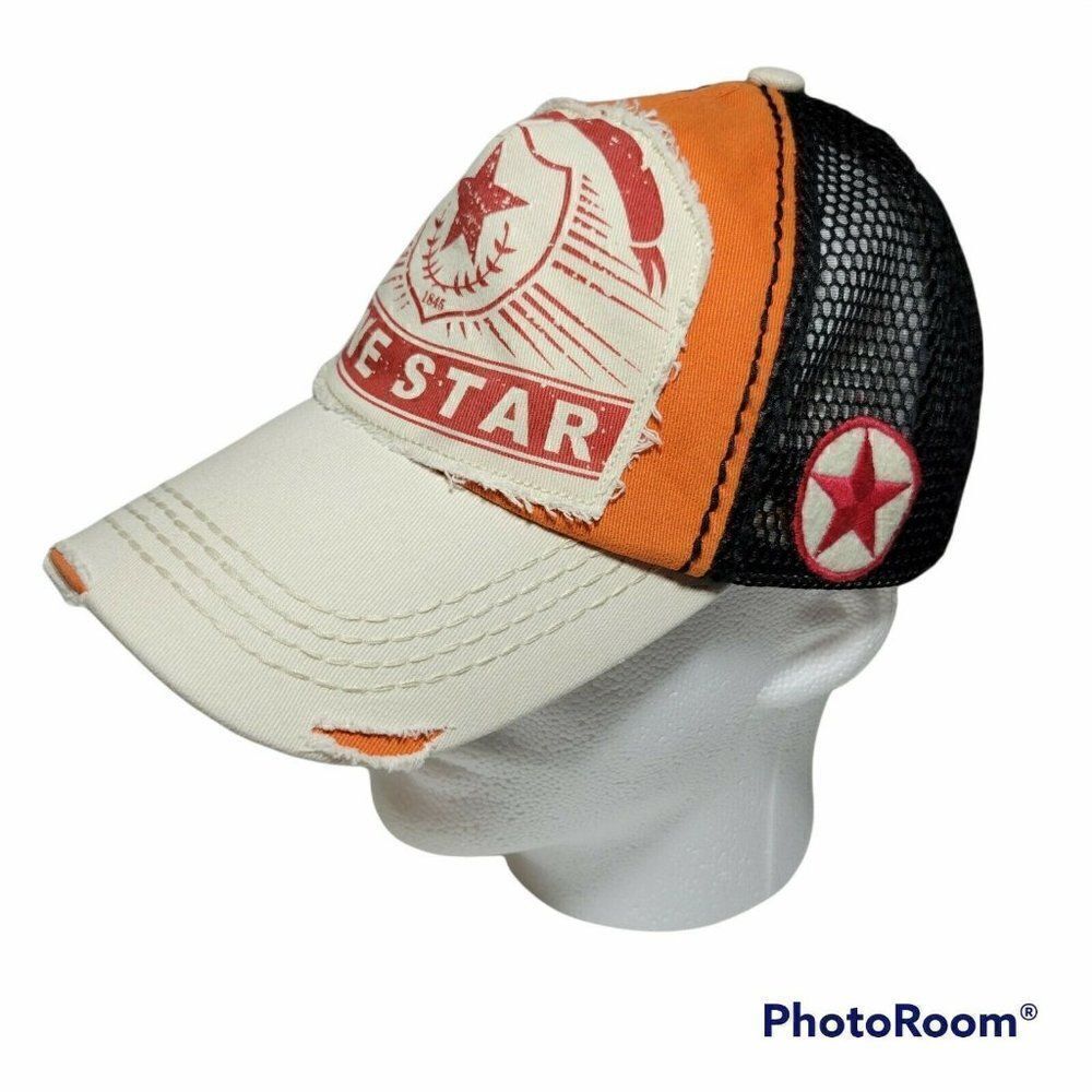 KBETHOS Lonestar Snapback Hat Distressed Baseball Cap Mesh Back Adjustable